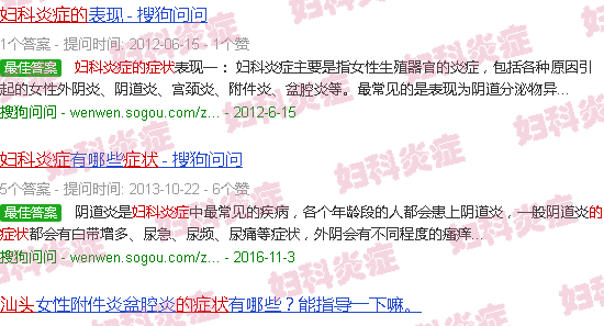 汕头有妇科炎症的症状