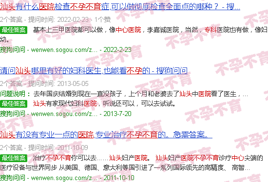 汕头中心医院有不孕不育*吗
